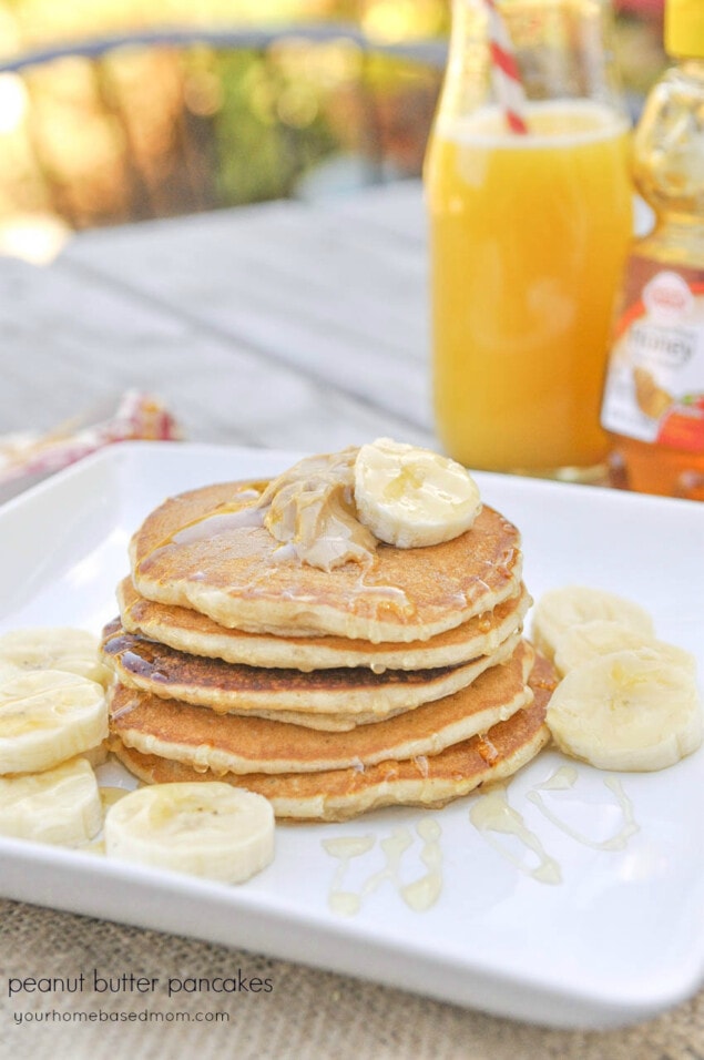 Peanut Butter Pancakes - Recipe From Your Homebased Mom