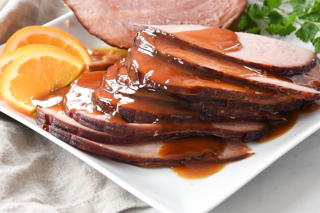 Crockpot Ham with Maple Brown Sugar Glaze
