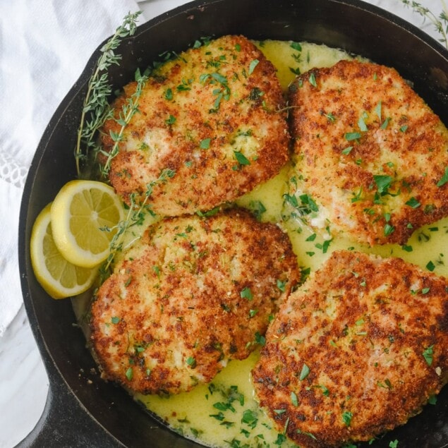 Breaded Pork Chops with Lemon Butter Sauce | by Leigh Anne Wilkes