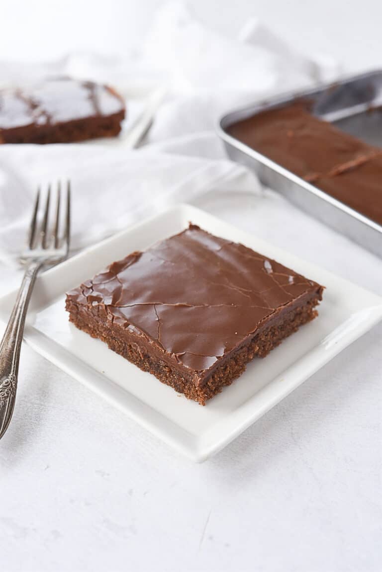 Chocolate Sheet Cake for Two {Texas Sheet Cake} by Leigh Anne Wilkes