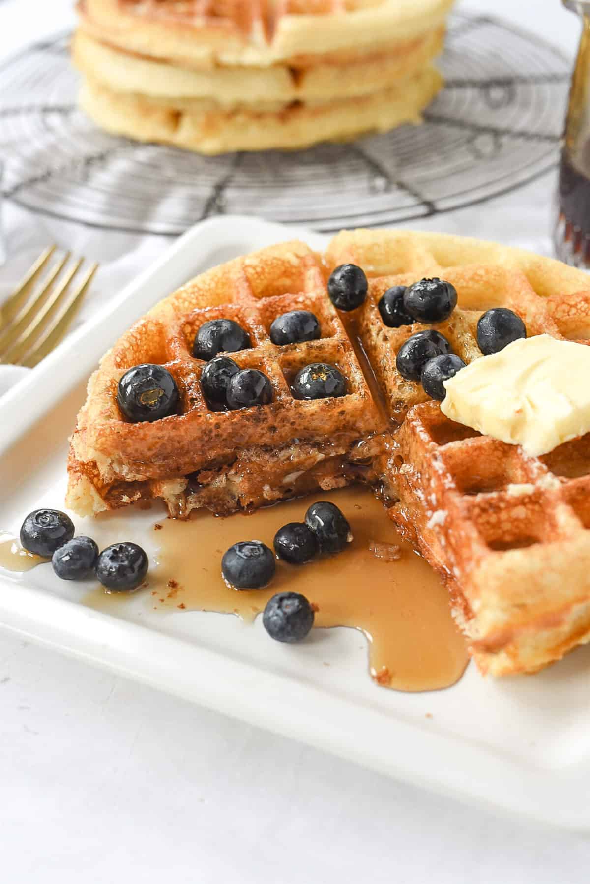 Overnight Yeast Waffles | Recipe by Leigh Anne Wilkes | Overnight Waffles