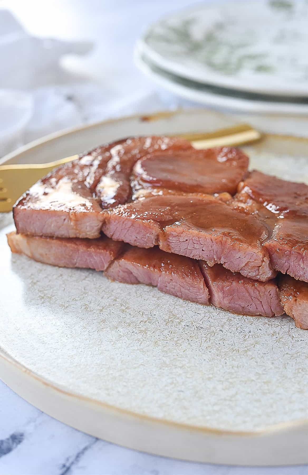 Glazed Ham Steaks - Spend With Pennies