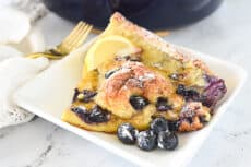 Lemon Blueberry Dutch Baby | By Leigh Anne Wilkes